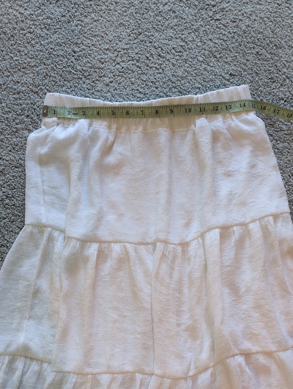 New York & Company Tiered White Boho Maxi Skirt Size Small - Picture 3 of 7